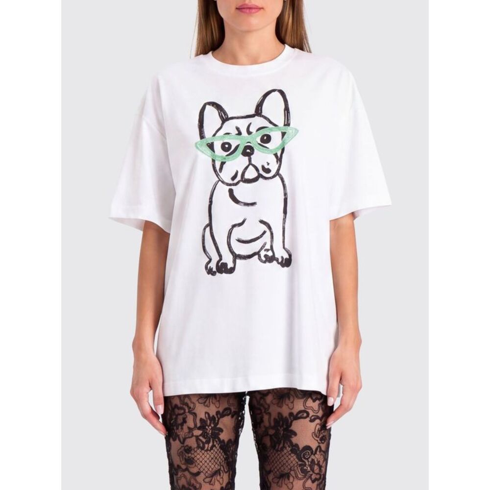 Actitude Twinset Women Actitude Twinset Cotton T-Shirt With Dog Print